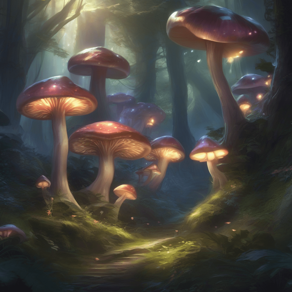 AI generated image of a magical forest